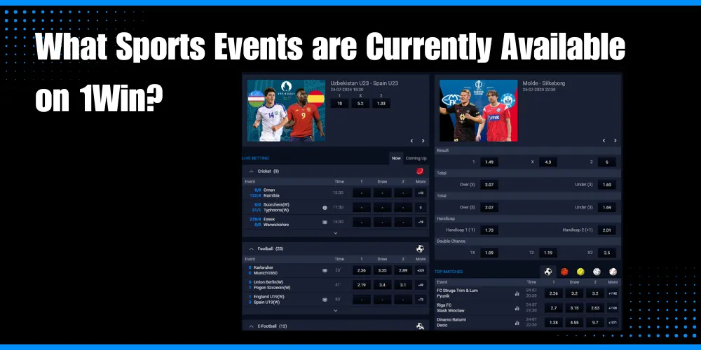 What Sports Events are Currently Available on 1Win